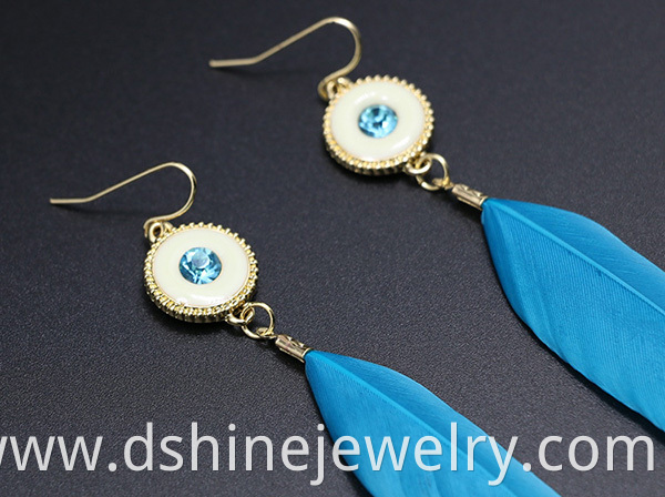 Bridal Feather Earrings